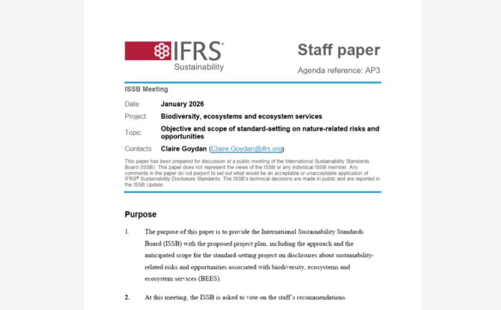 IFRS STAFF PAPER 2026 ISSB
