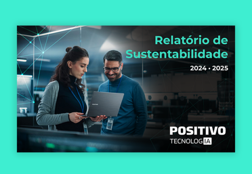 Capa do relatório Positivo Tecnologia