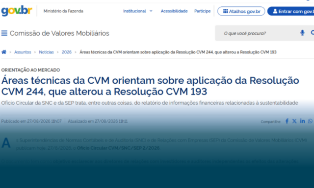 cvm resolução 244 sustentabilidade